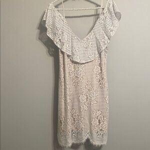 Elegant Grey Lace Dress